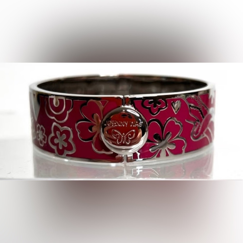 Johnny Was Pink Love Hinged Bracelet